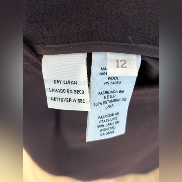 Christian Dior Vintage Wool Suit Set Skirt and Jacket Brown and Black Size 12 - Picture 12 of 13